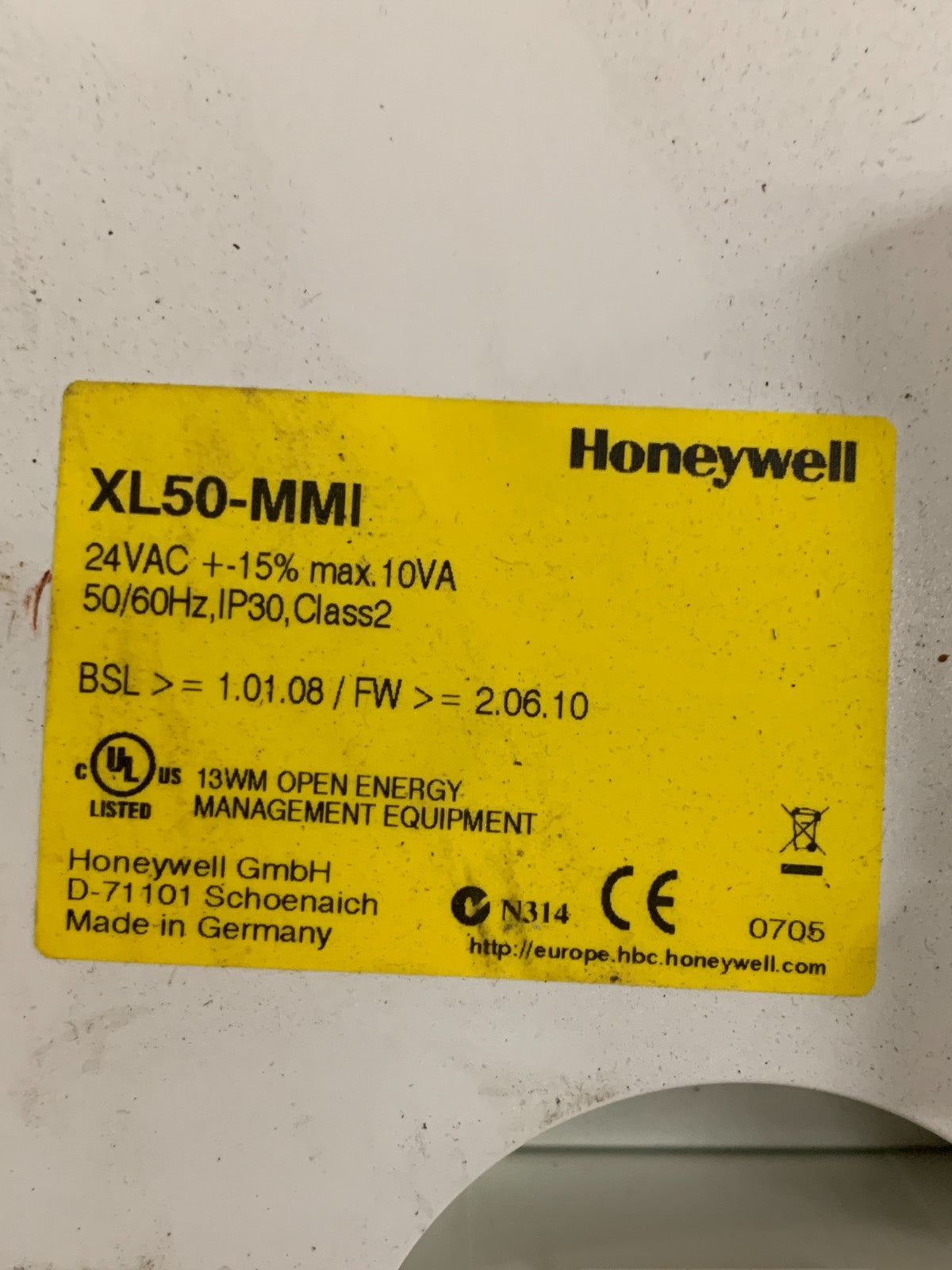 HONEYWELL PROGRAMMABLE CONTROLLER 24V XL50-MMI3