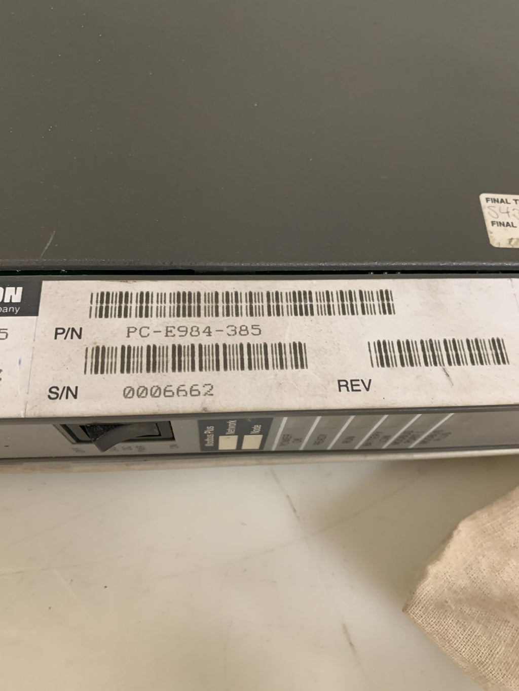 MODICON PC-E984 385 PROGRAMMABLE CONTROLLER