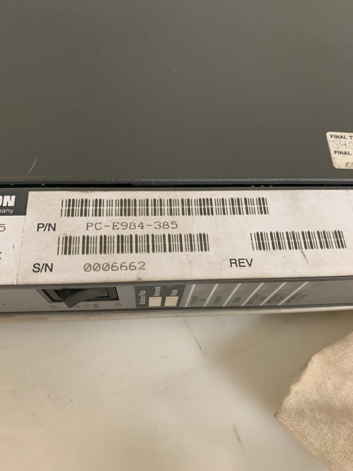 MODICON PC-E984 385 PROGRAMMABLE CONTROLLER