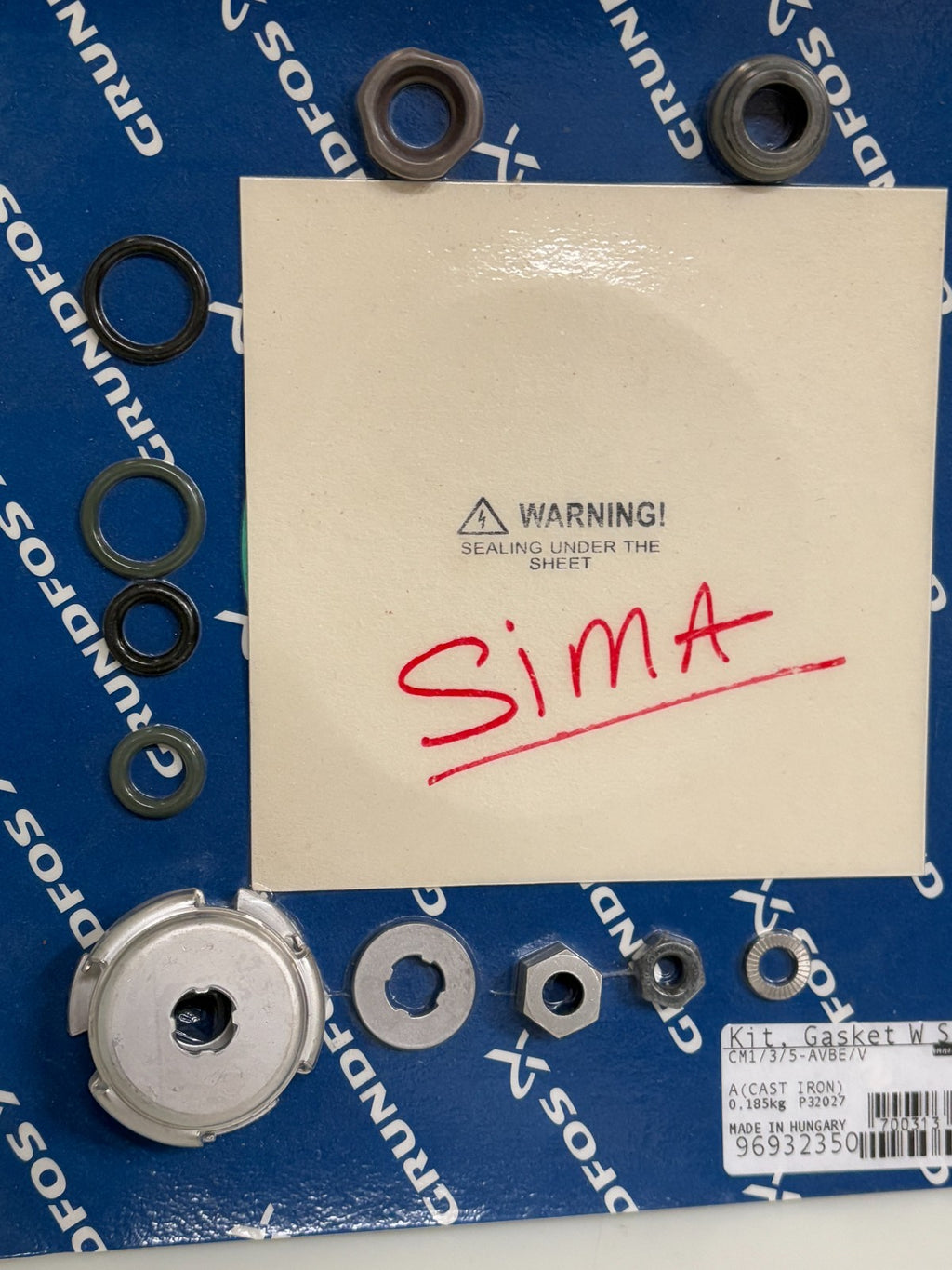 GRUNDFOS GASKET W/ SEAL KIT CM1/375-AVBE/V 96932350