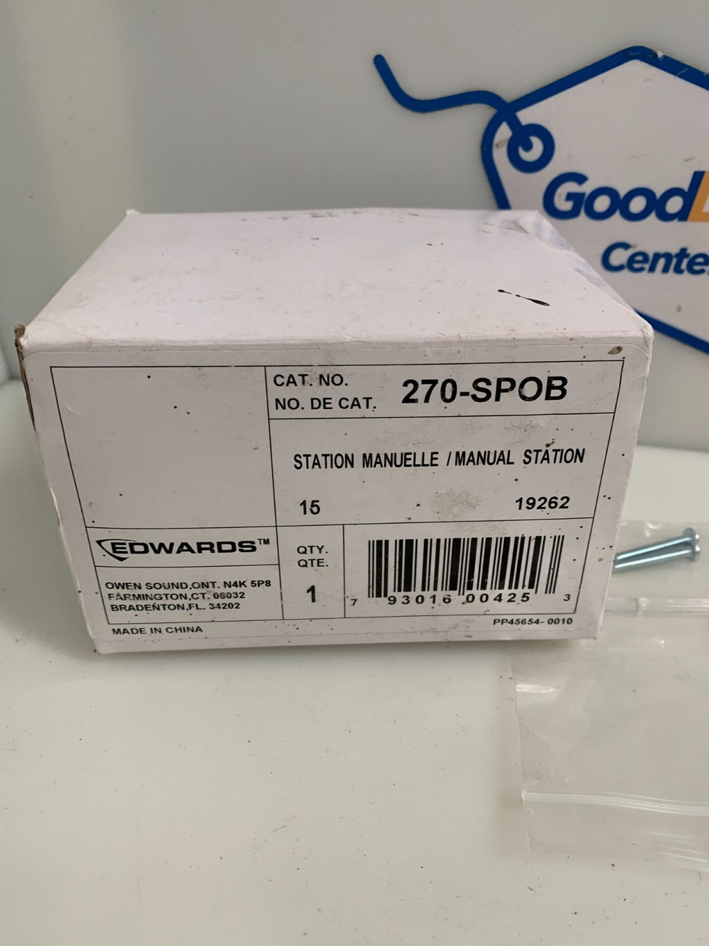 EDWARDS MANUAL STATION 270-SPOB3