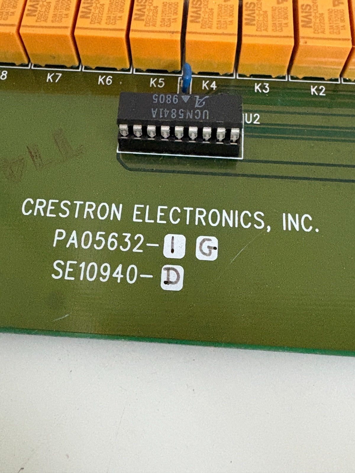 CRESTRON ELECTRONICAL CONTROL BOARD PA05632-I-G SE10940-D