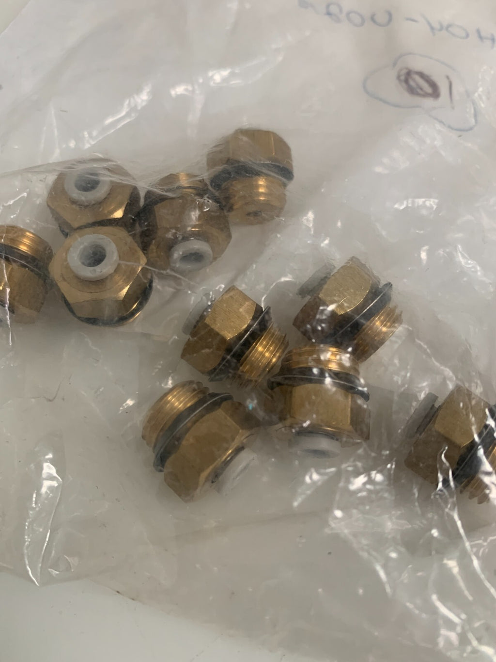 Bag of 10 SMC KQ2H04-402A KQ2H04402A One touch Brass Male Connector