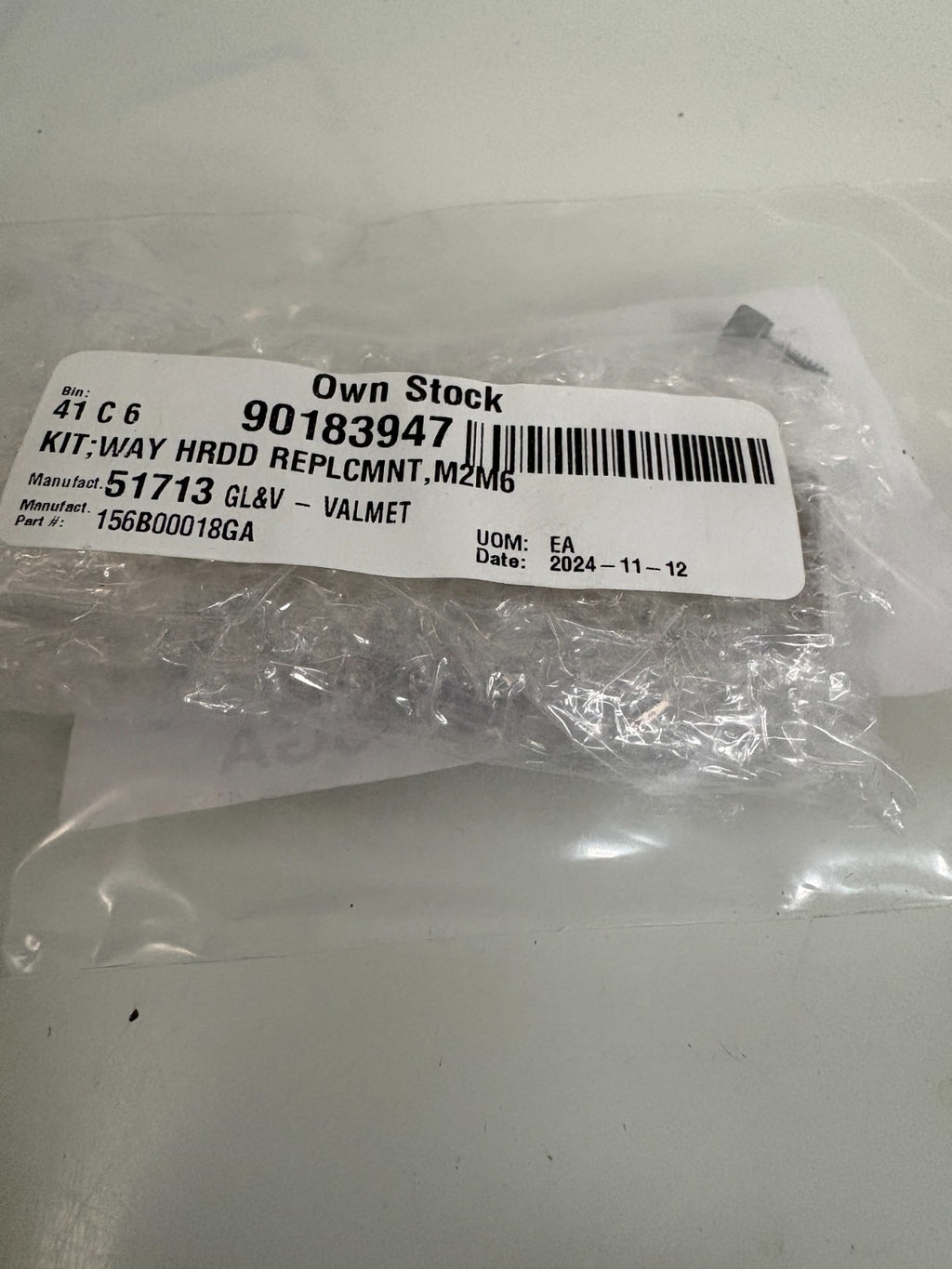 LOT OF 7 VALMET GL&L WAY HARDENED KIT M2M6 156B00018GA