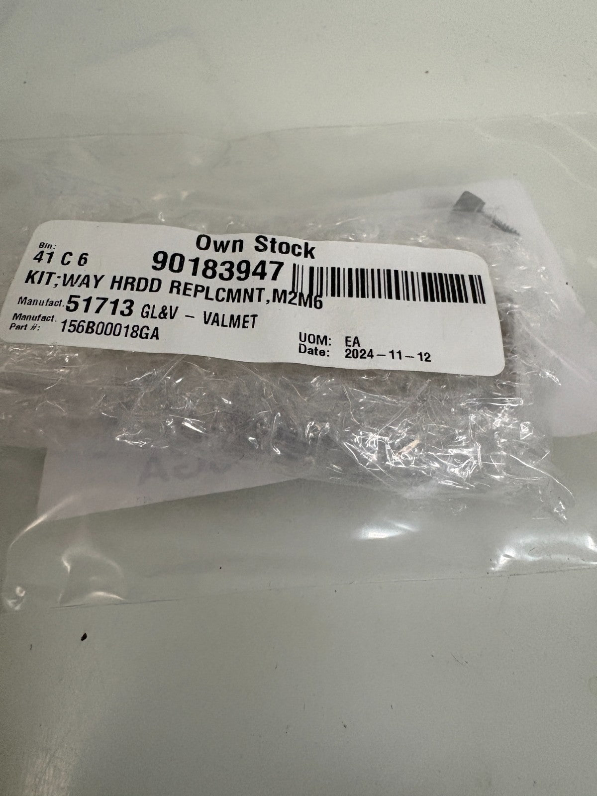 LOT OF 7 VALMET GL&L WAY HARDENED KIT M2M6 156B00018GA