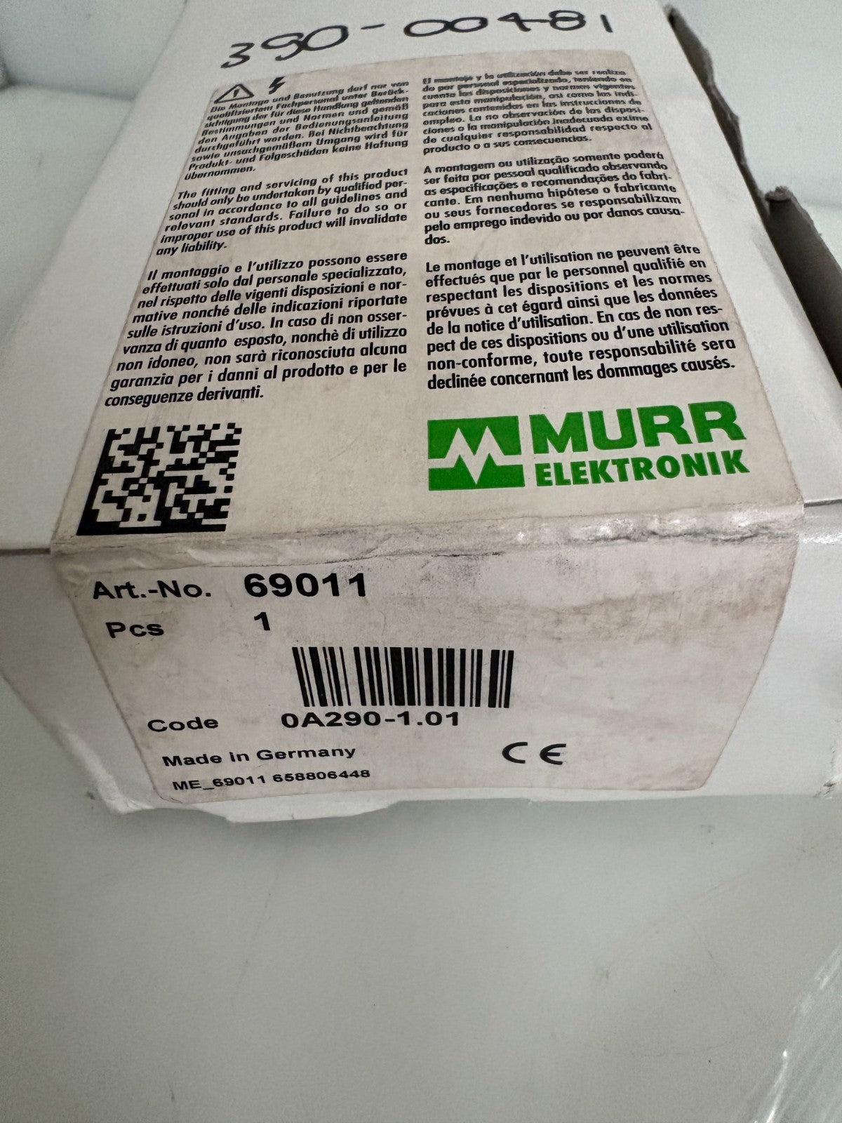 MURR ELEKTRONIK RESET SWITCH #69011 4