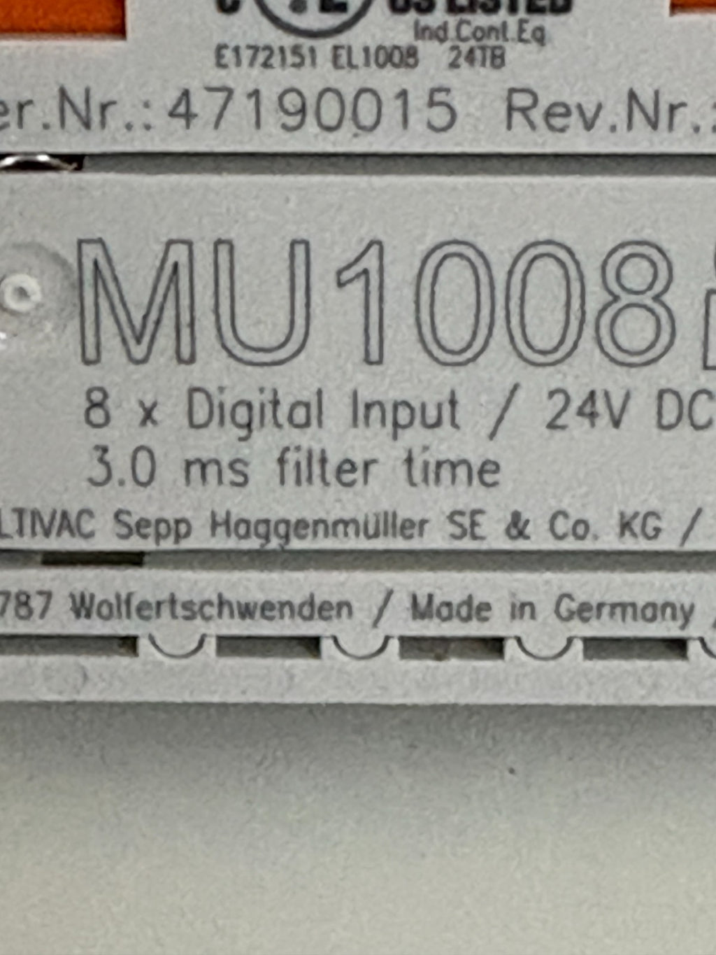 MULTIVAL 8XDIGITAL INPUT / 24Y DC MU 10082