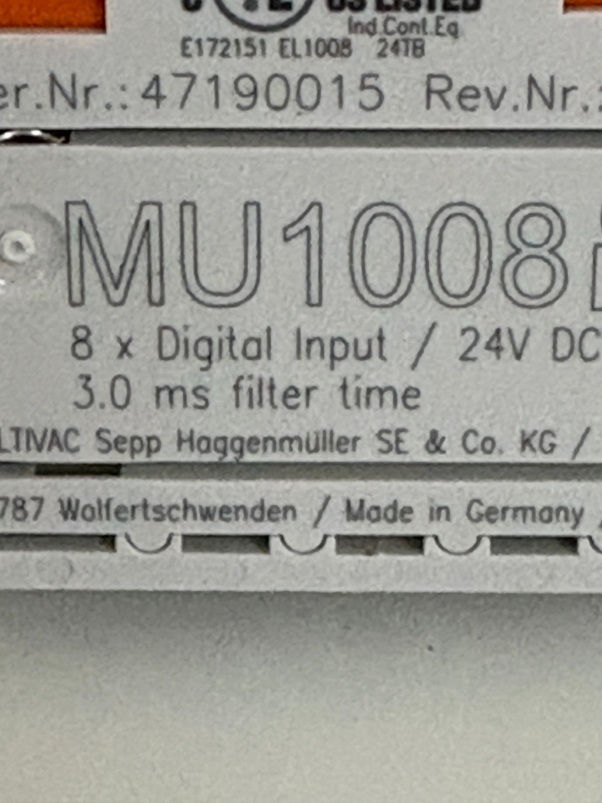 MULTIVAL 8XDIGITAL INPUT / 24Y DC MU 10082