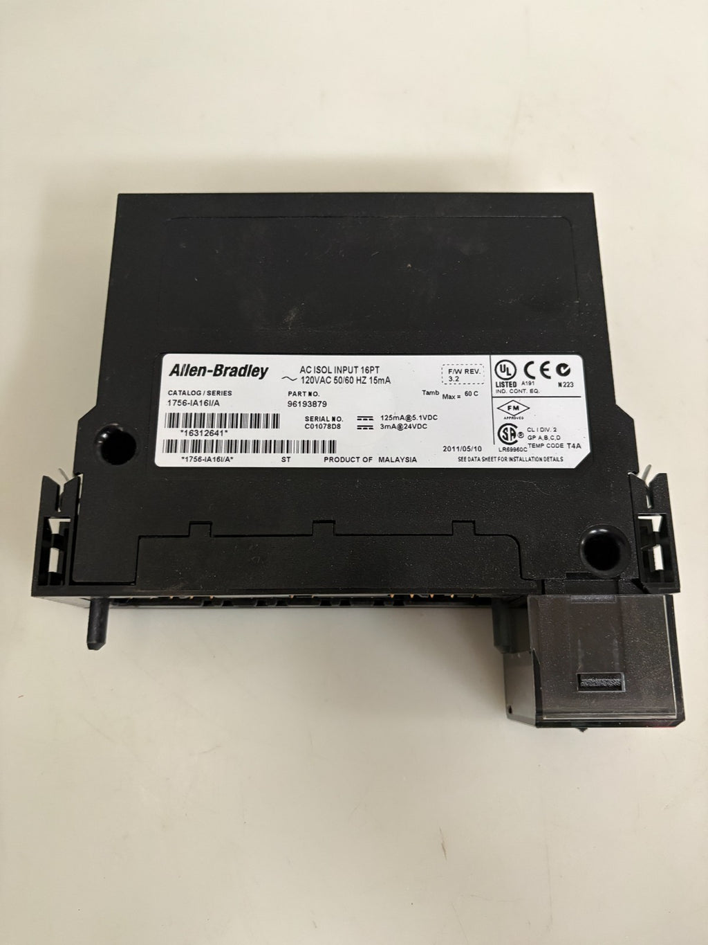 ALLEN BRADLEY CONTROL LOGIX INPUT MODULE 1756IA16I1