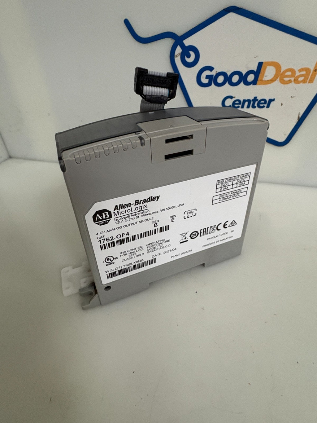 ALLEN BRADLEY MICROLOGIX 4 CH ANALOG OUTPUT MODULE 1762-0F4 SER B REV E1