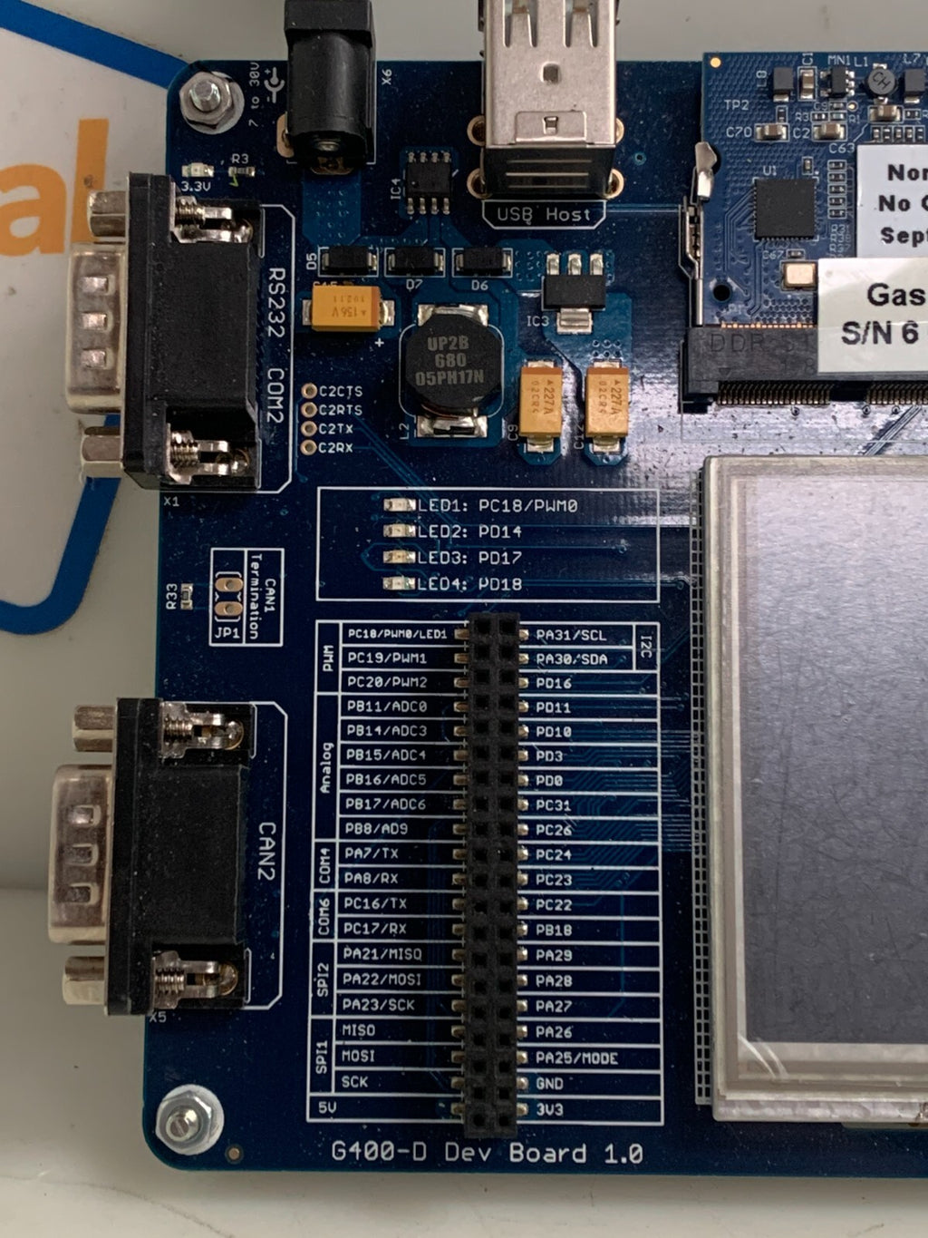 GHI ELECTRONICS G400-D DEV BOARD 1.0 W/TOUCH PANEL5