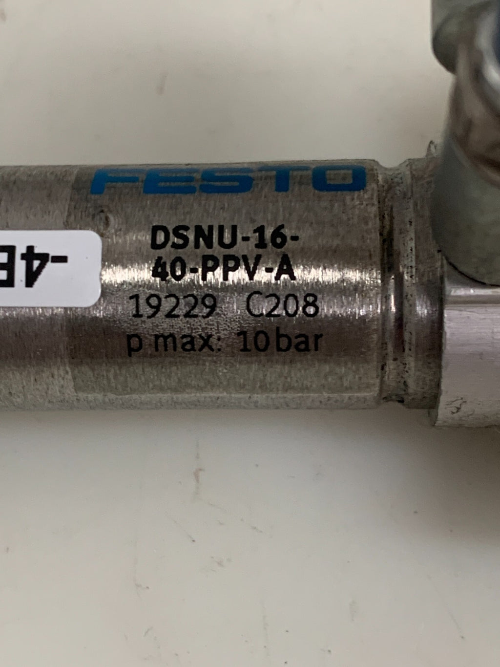 LOT OF 2 FESTO PNEUMATIC CYLINDER #19229 DSNU-16-40-PPV-A W/FITTING1
