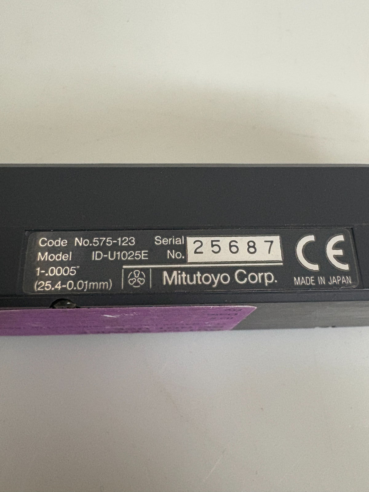 MITUTOYO ABSOLUTE DIGIMATIC INDICATOR 575-123 ID-UIO25E