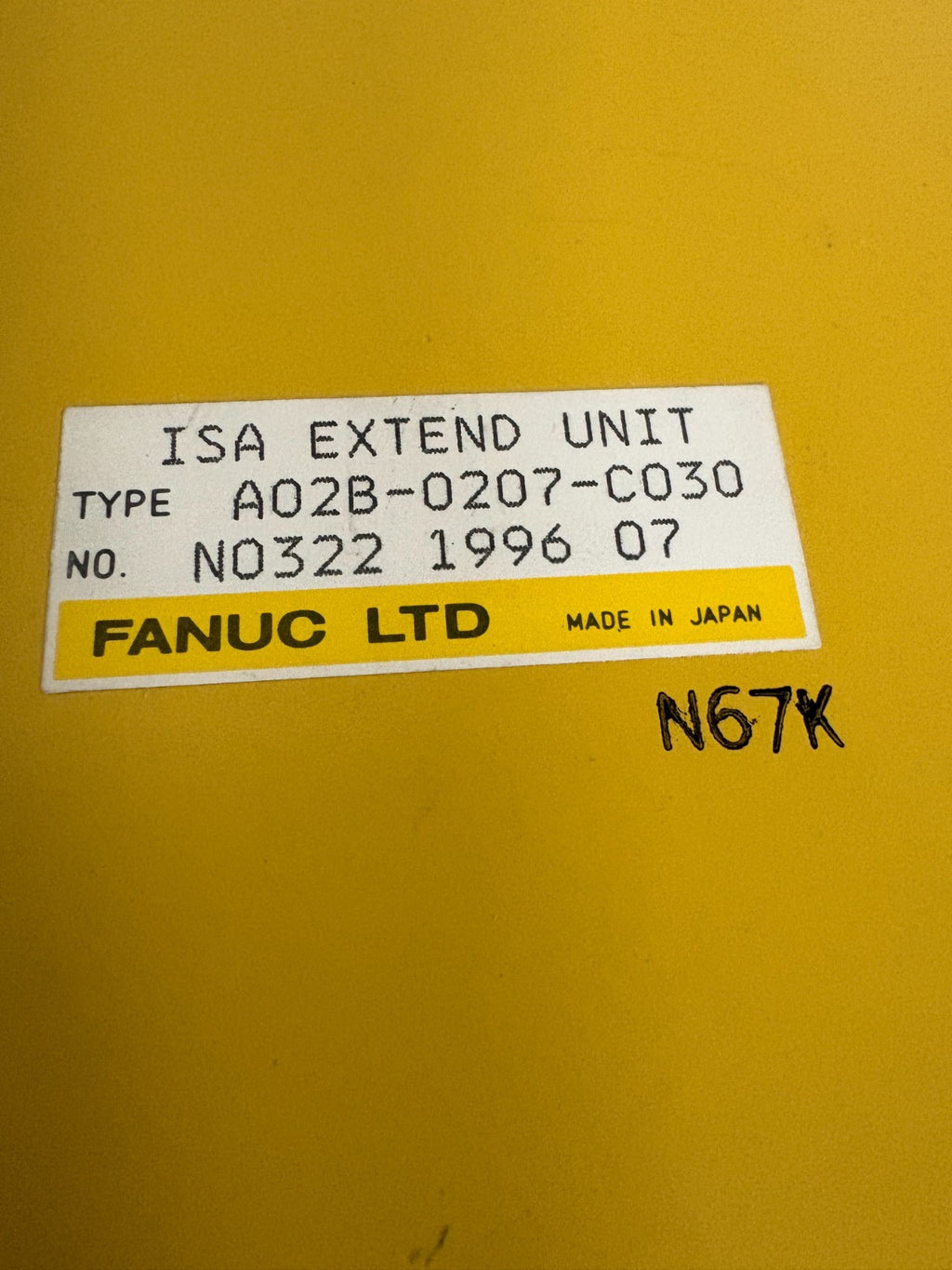FANUC ISA EXTEND UNIT A02B-0207-C030