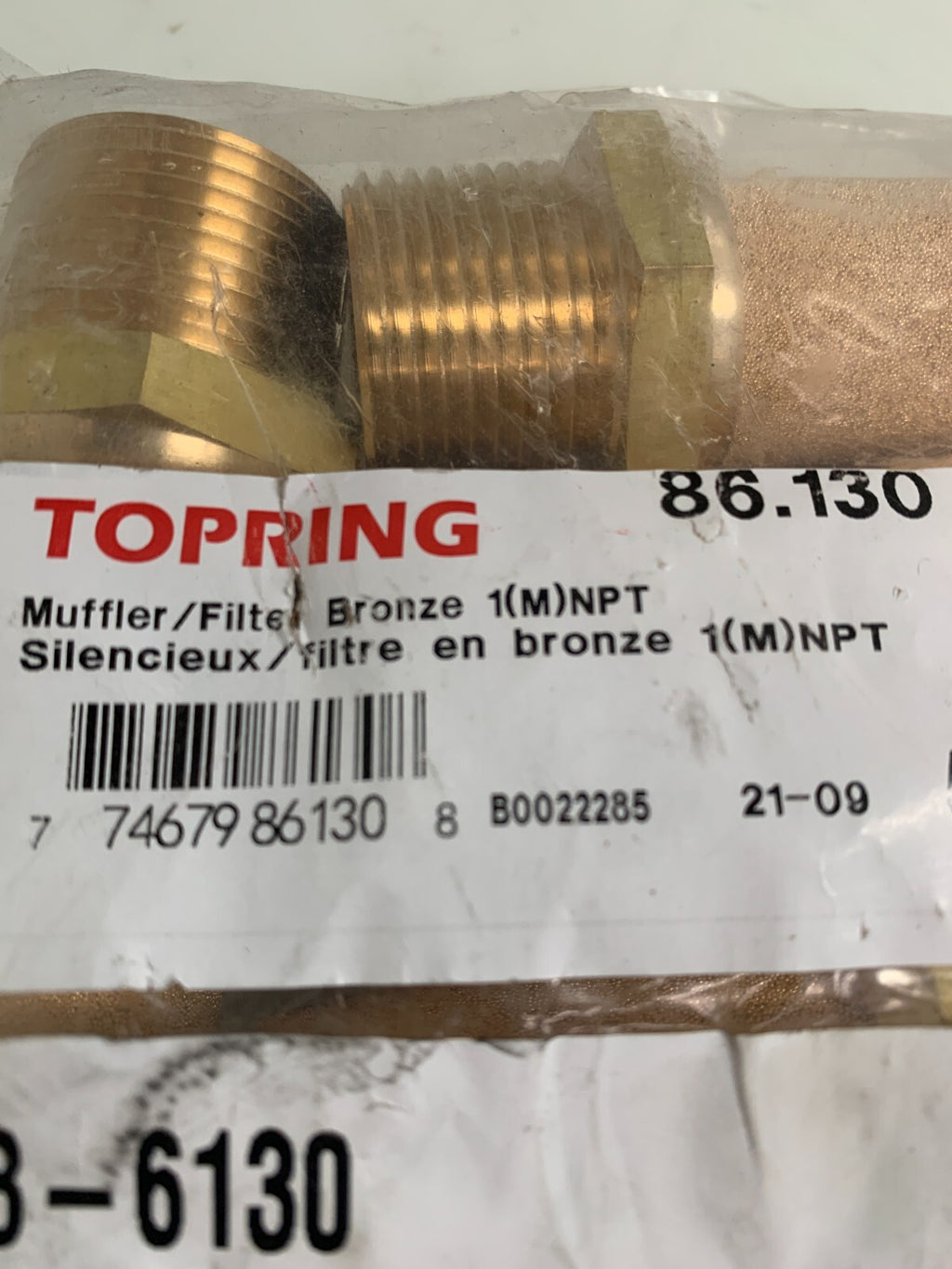 LOT OF 4  TOPRING MUFFLER FILTER BRONZE 86.130