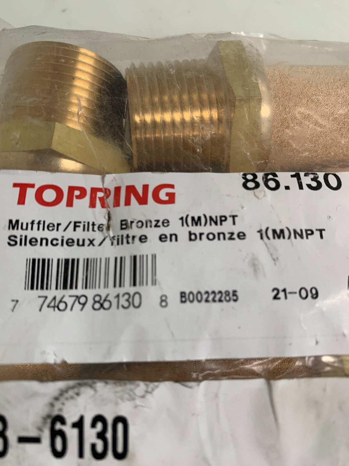 LOT OF 4  TOPRING MUFFLER FILTER BRONZE 86.130