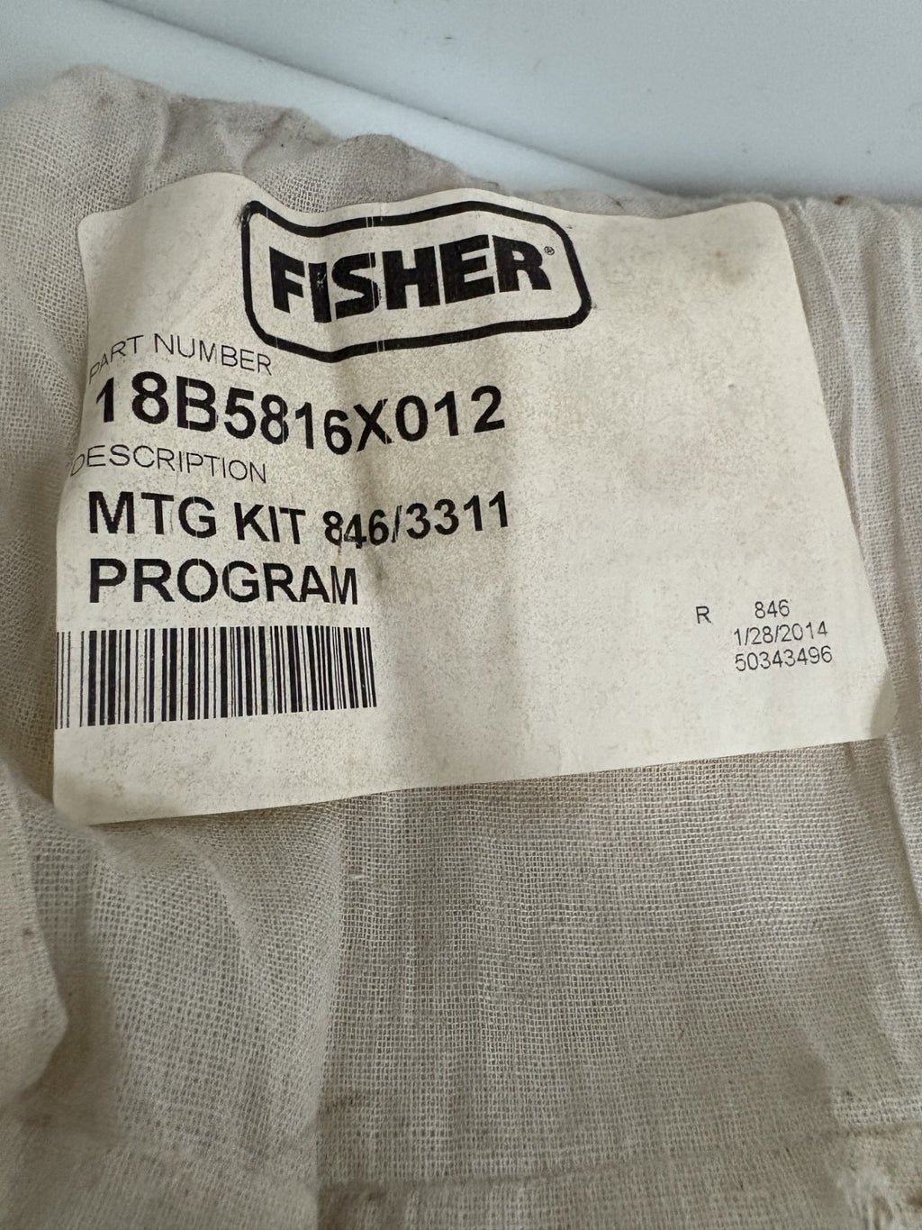 FISHER MOUNTING KIT 18B5816X012