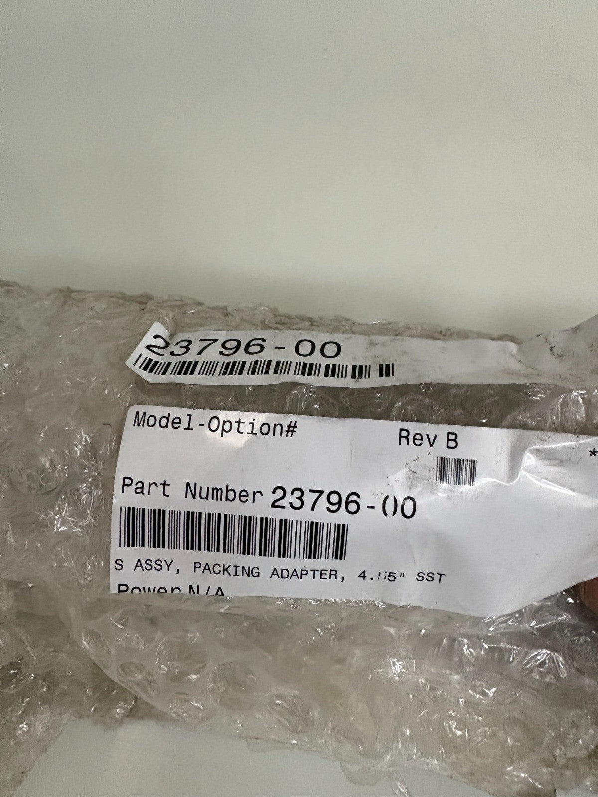 ROSEMOUNT ANALYTICAL SUB ASSY PACKING ADAPTER 4.55" SST