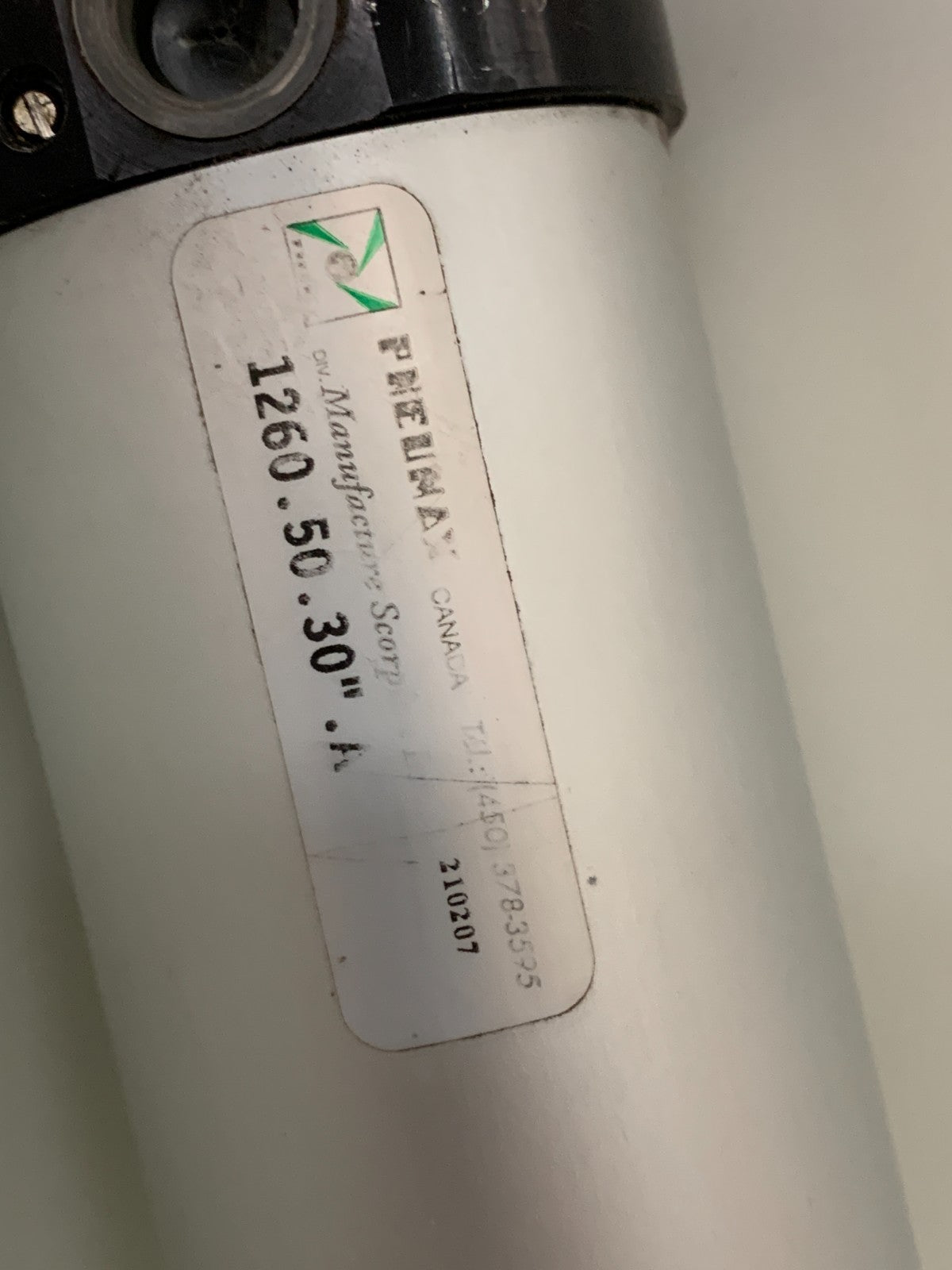 PNEUMAX PNEUMATIC CYLINDER 1260.50.30" .A