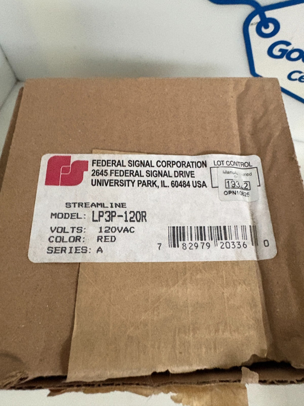 FEDERAL SIGNAL CORP STREAMLINE SIGNALING RED LIGHT LP3P-120R3