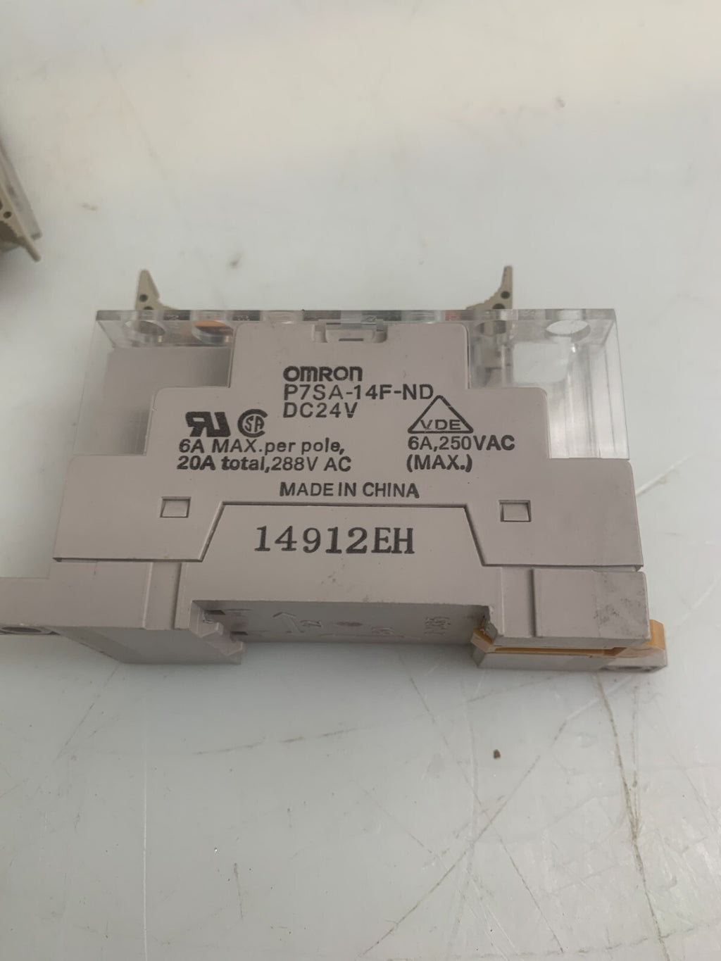 OMRON P7SA-14F-ND Relay Socket w/OMRON G7SA-3A3B DC24 Safety Relay (Lot of 2)