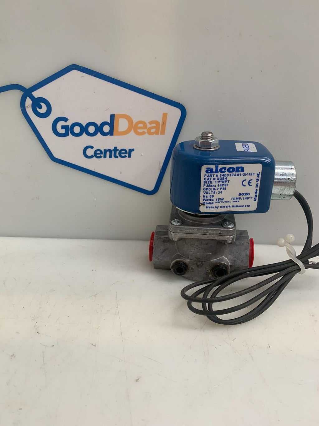 Alcon 34D3123A1-2H191 Cat # UGB4 1/2"NPT Solenoid Valve0