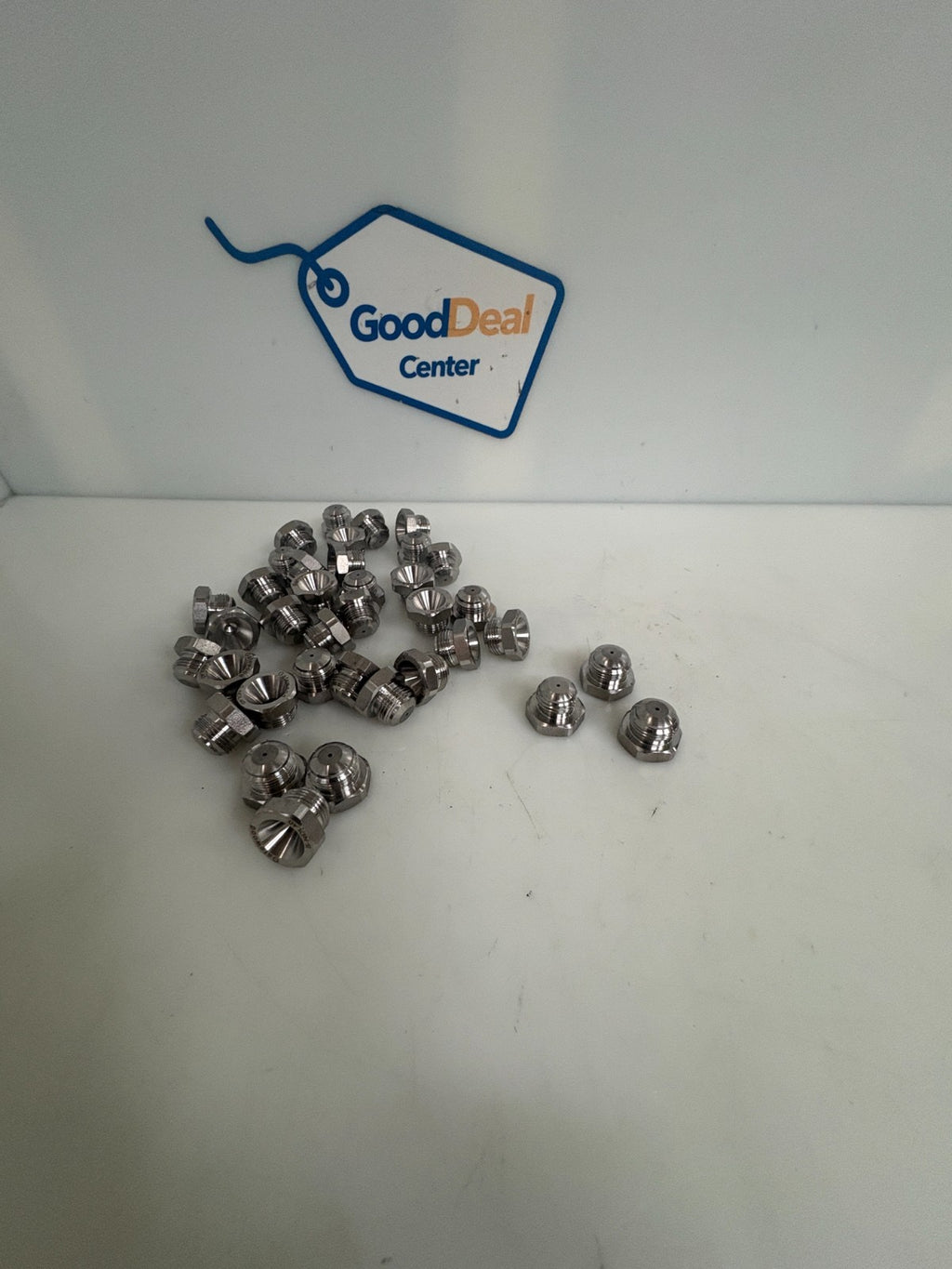 LOT OF 37 SPRAYING SYSTEMS 0.4" 316 S STEEL SPRAY NOZZLE