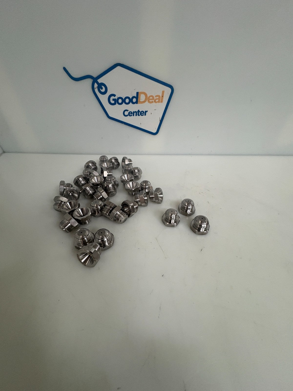 LOT OF 37 SPRAYING SYSTEMS 0.4" 316 S STEEL SPRAY NOZZLE
