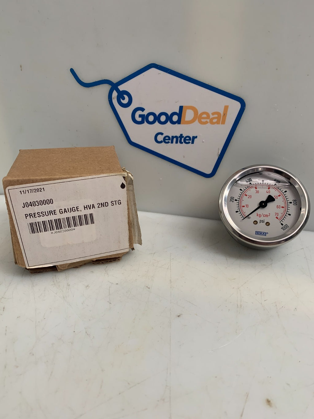 Wika 0-1000psi Pressure Gauge  HVA 2nd STG EA CB AB J04030000