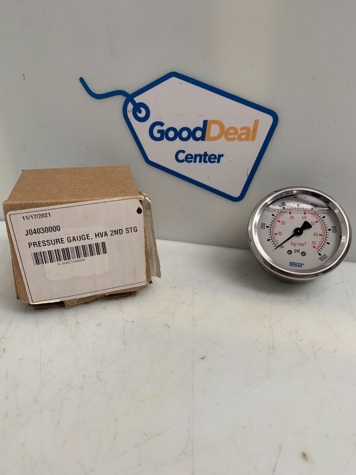Wika 0-1000psi Pressure Gauge  HVA 2nd STG EA CB AB J04030000