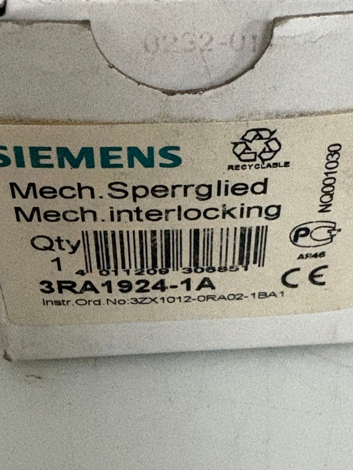 LOT OF 2 SIEMENS MECHANICAL INTERLOCKING 3RD 1924-142
