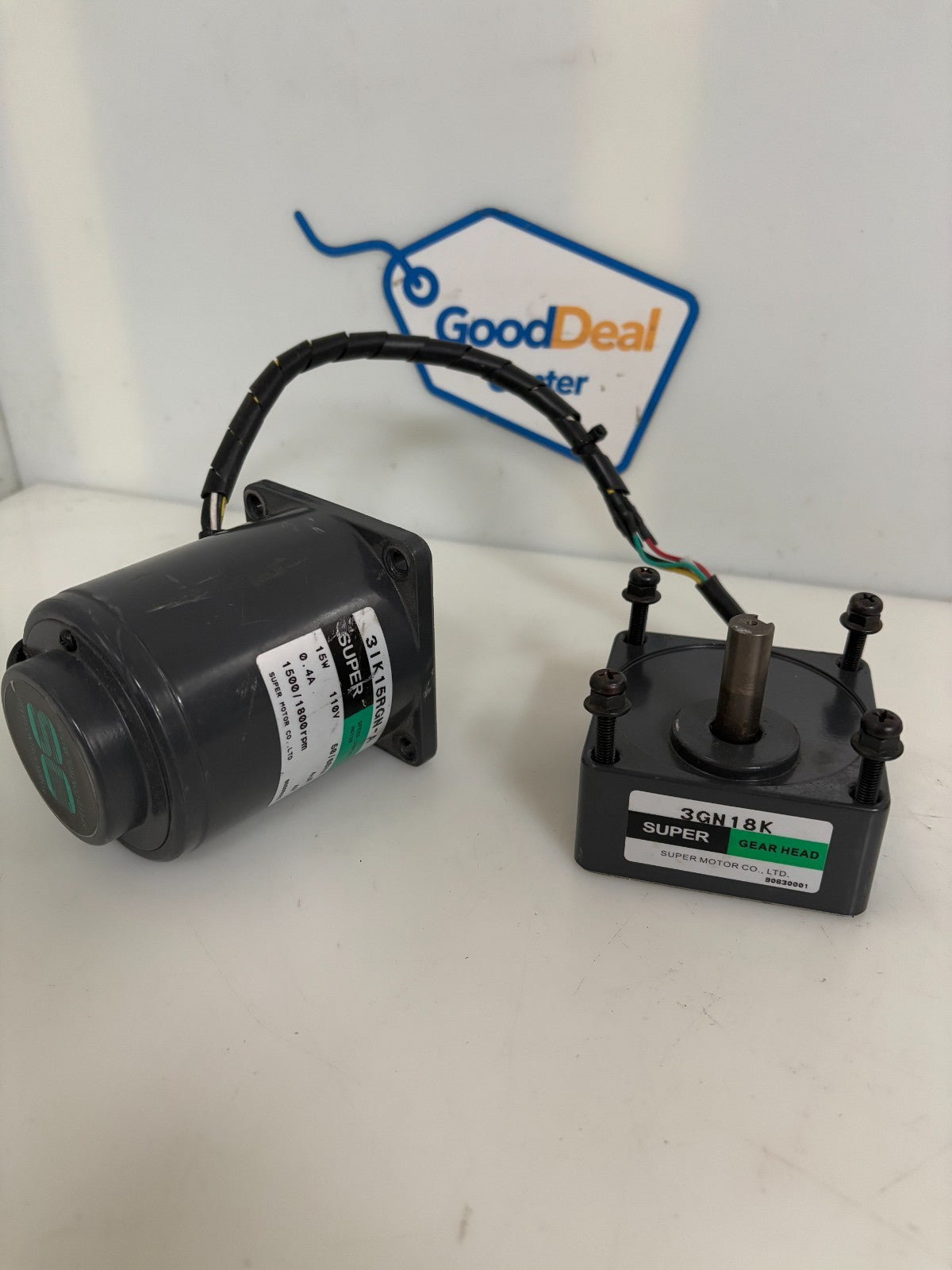 SUPER MOTOR SPEED CONTROL MOTOR 3IK15RGN-A W/GEAR HEAD 3GN18K
