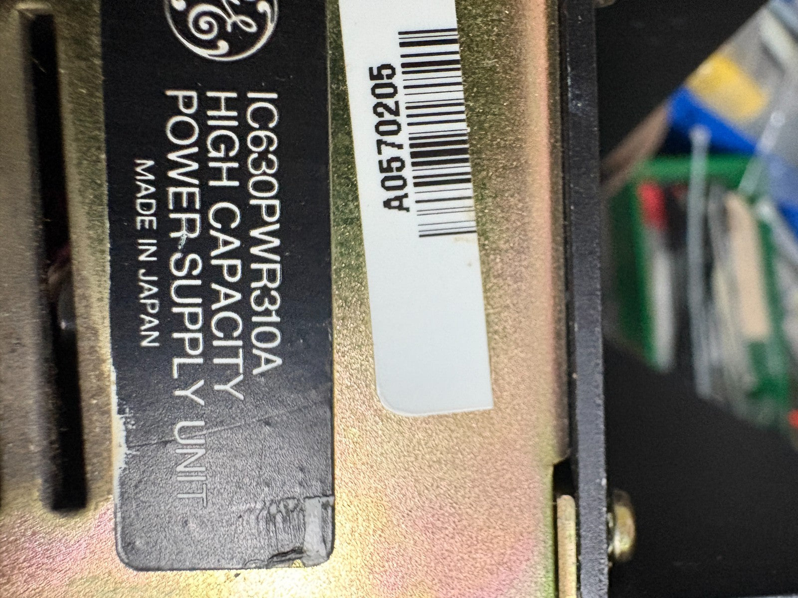 GENERAL ELECTRIC PROGRAMMABLE CONTROLLER IC630PWR310A REFURBISHED