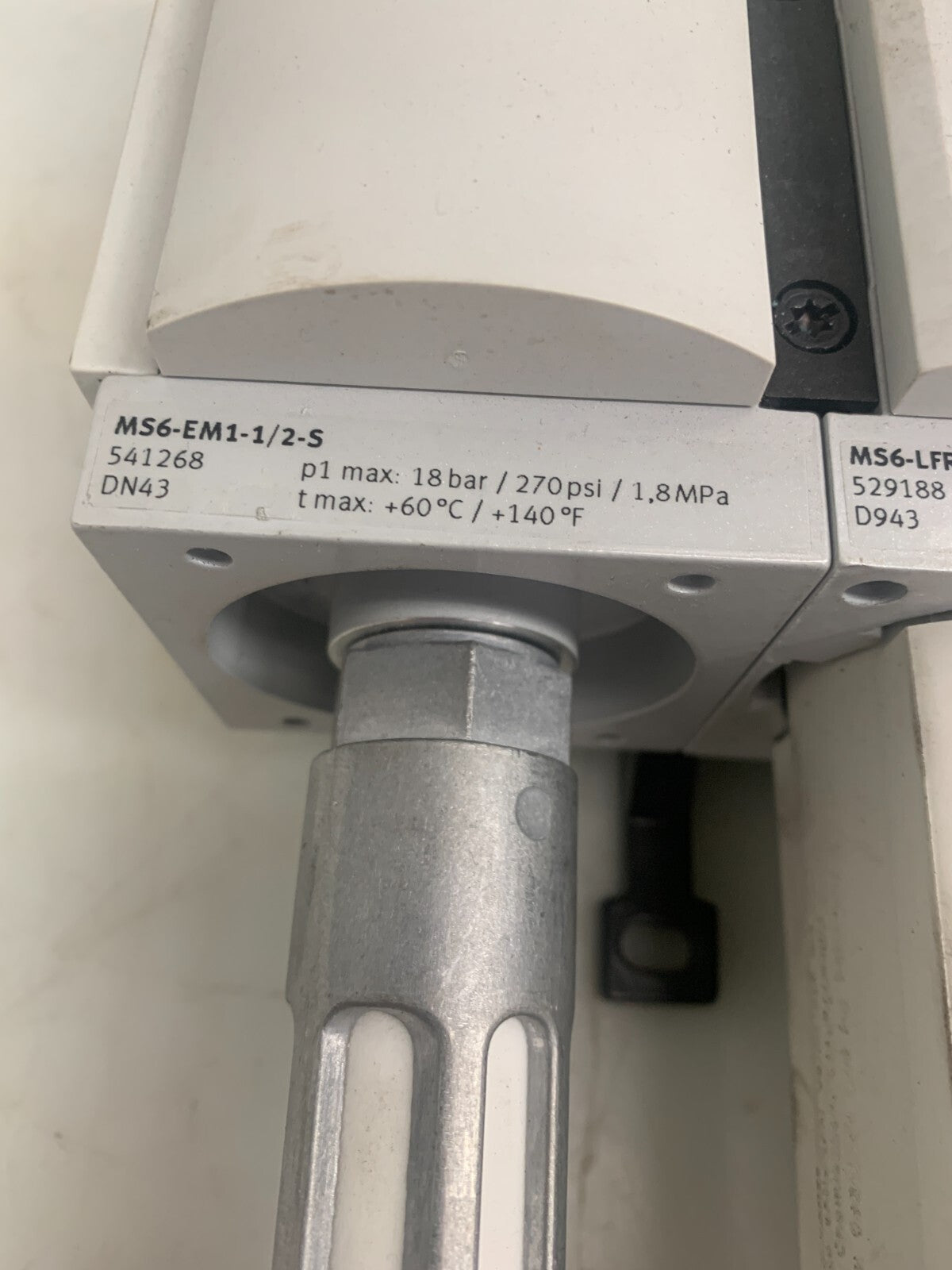Festo Pneumatic MS6-EM1-1/2-S + MS6-LFR-1/2-D7-E-R-M-AS + MS6-SV-1/2-10V24-5