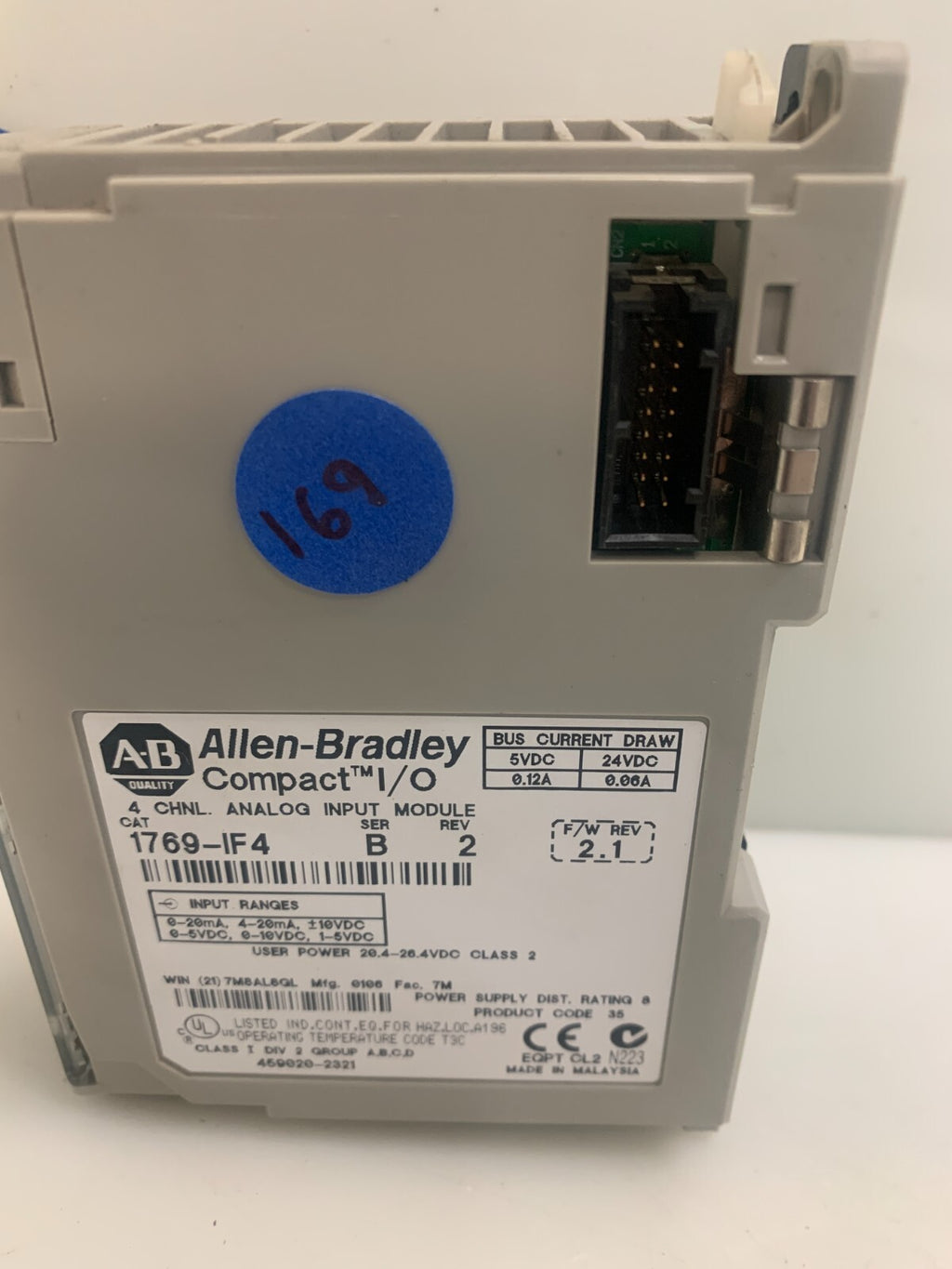 ALLEN BRADLEY  Compact I/O  4 Channel Analog Input Module   1769-IF4