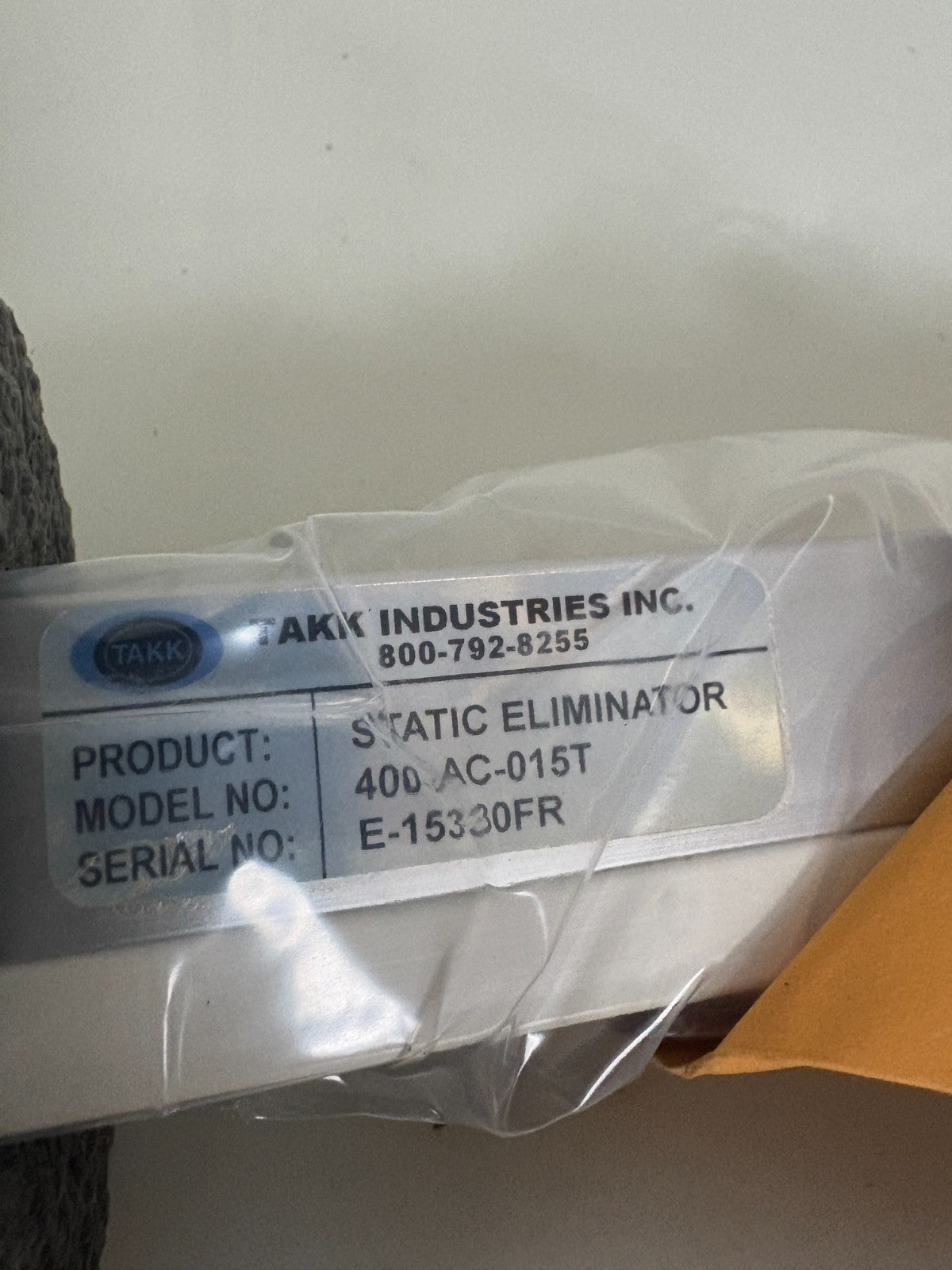 TAKK ION EDGE AC IONIZING STATIC ELIMINATOR BAR 400-AC-015T