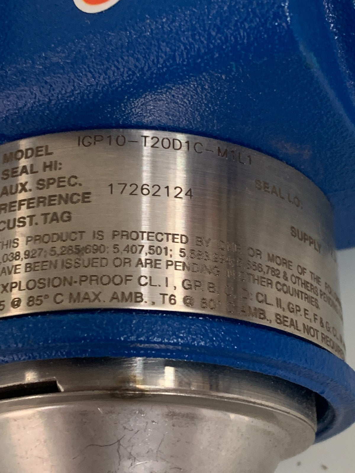 FOXBORO PRESSURE GAGE TRANSMITTER 1GP10-T2001C-W1L12