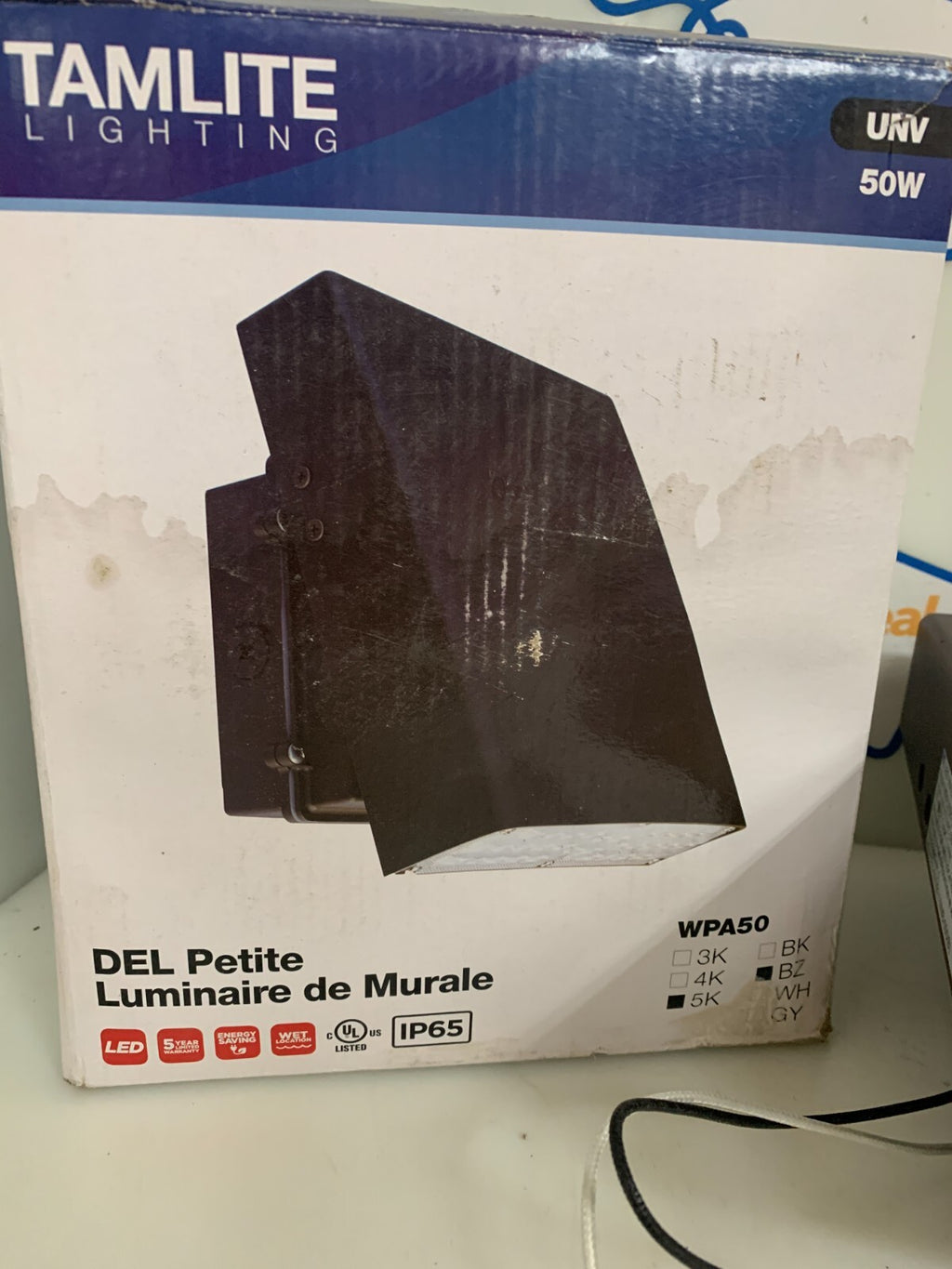 TAMLITE UL LED WALL PACK LIGHT 50W MODEL WPA505K-UNV-YY