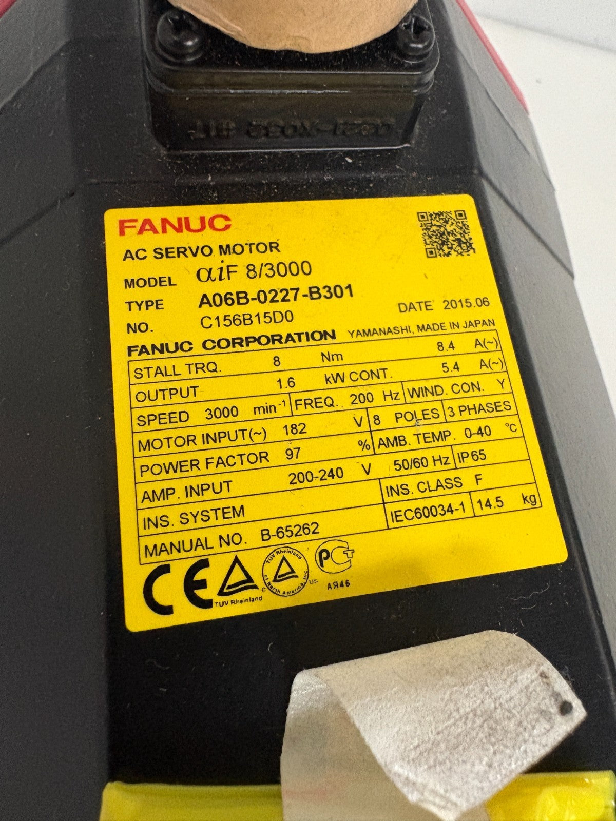 GE FANUC SERVO MOTOR A06B-0227-B301