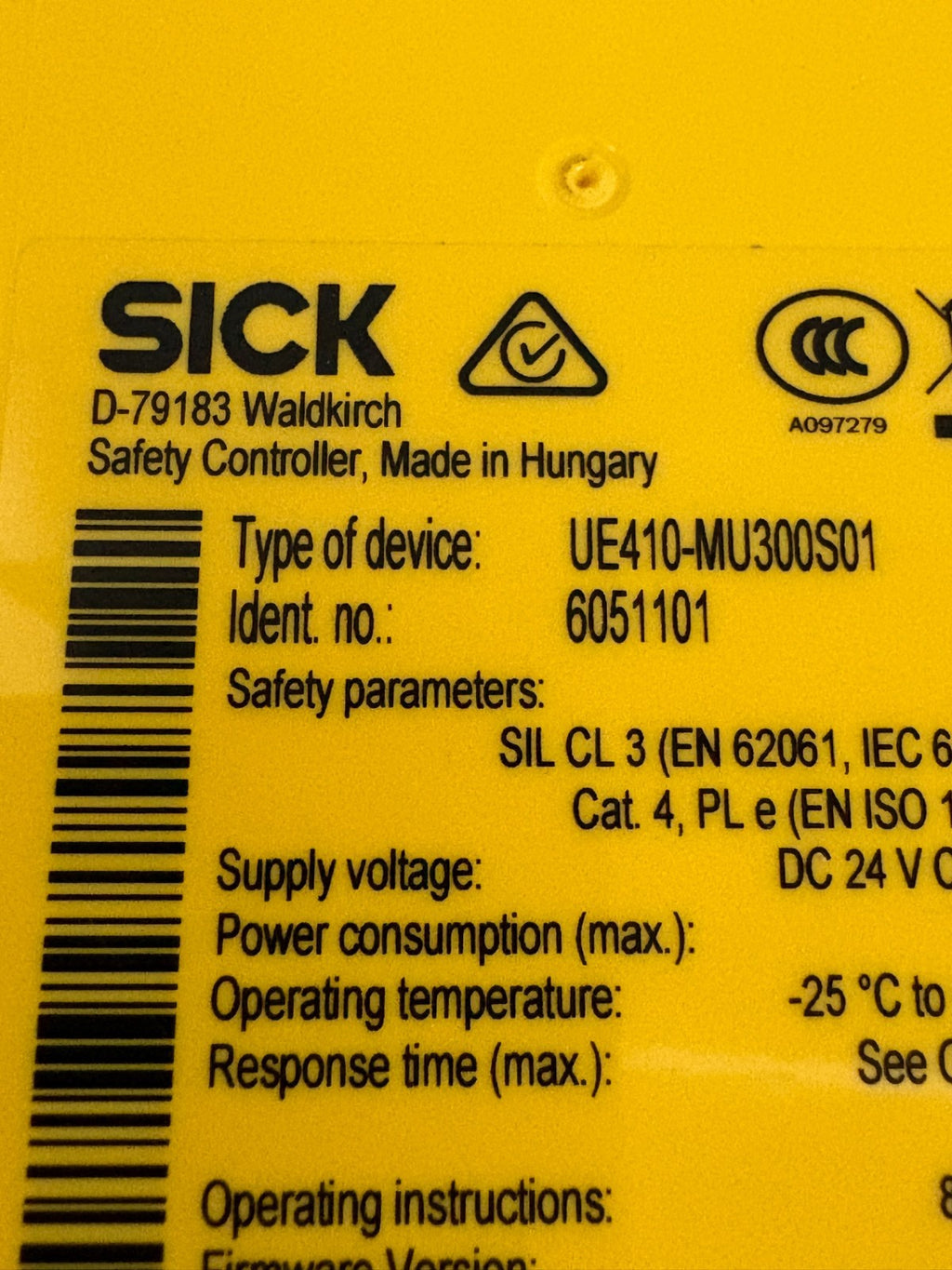 SICK SAFETY CONTROLLER UE410-MU300S013