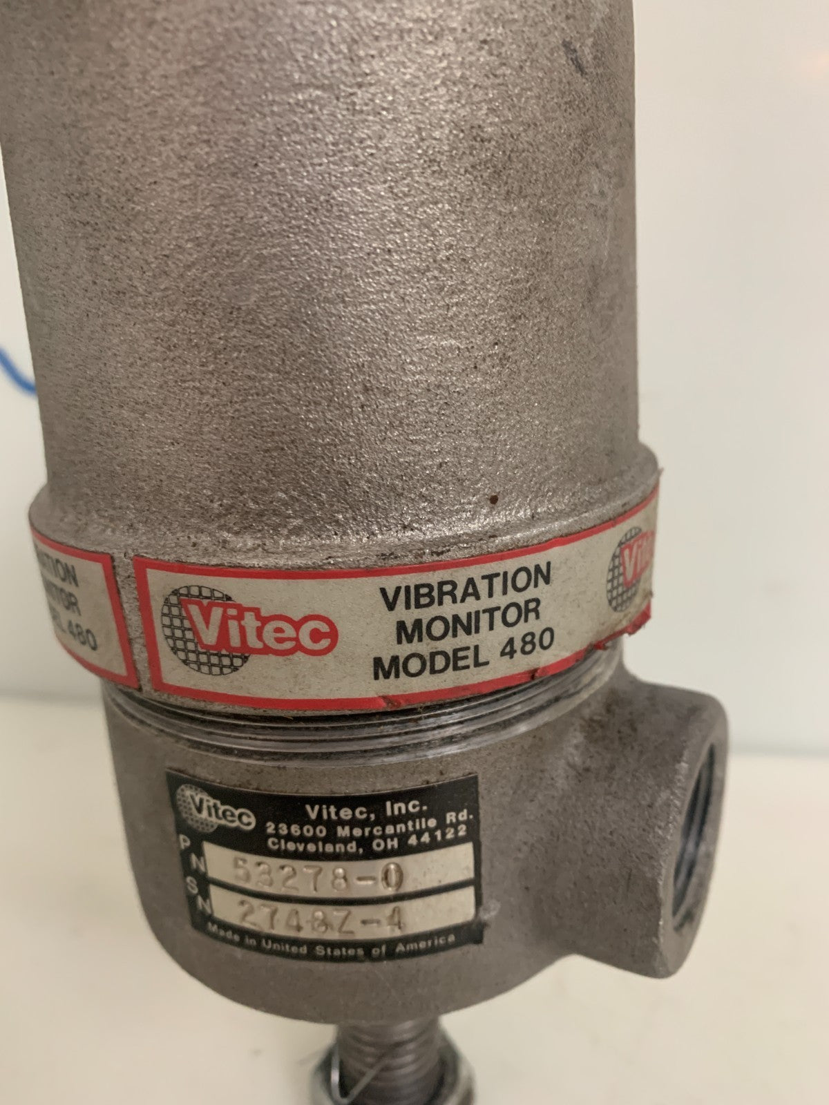 VITEC VIBRATION MONITOR MODEL 480 53278-01