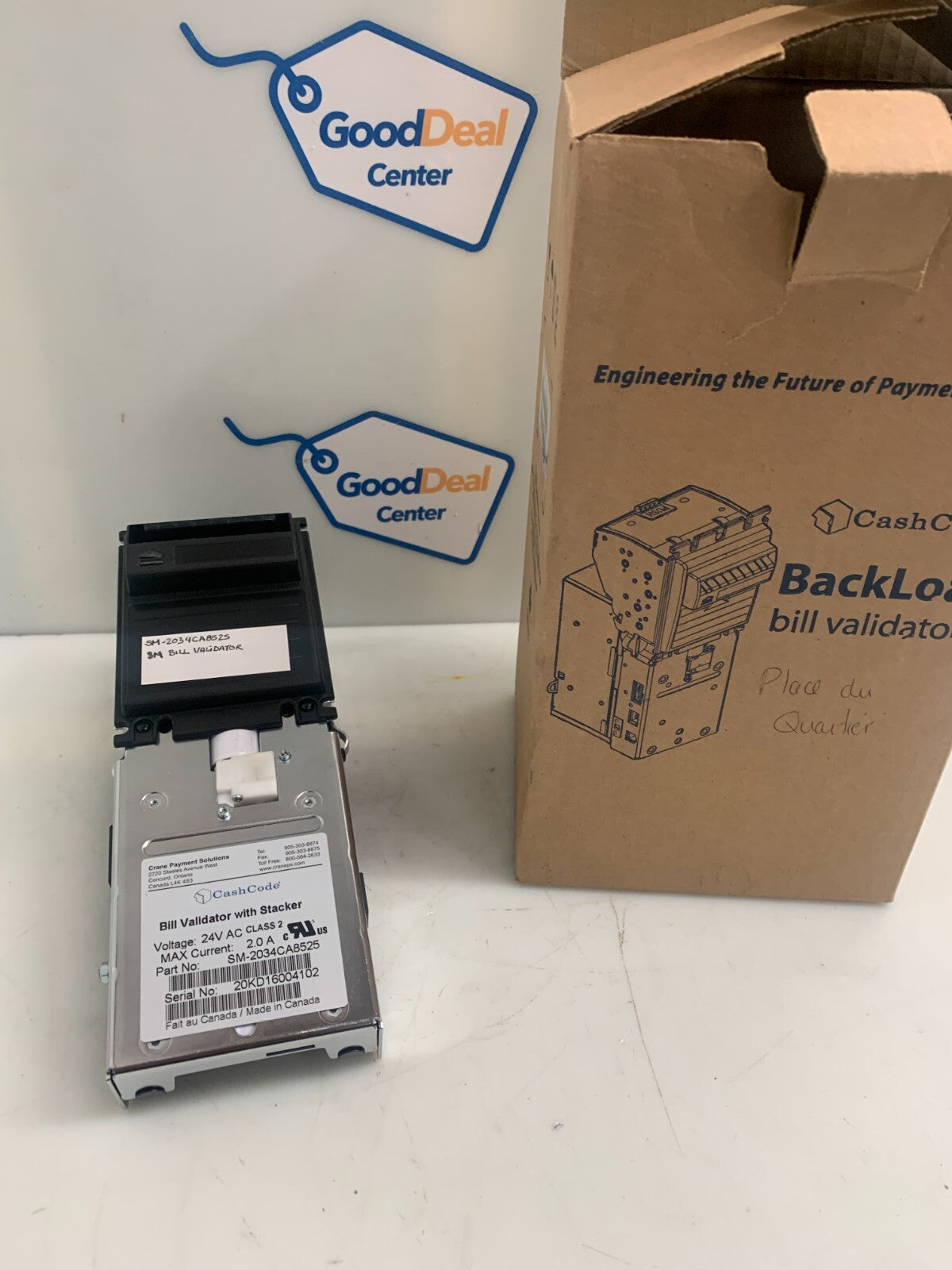 Cash Code Front Load Bill Validator  with stacker SM-2034CA85250