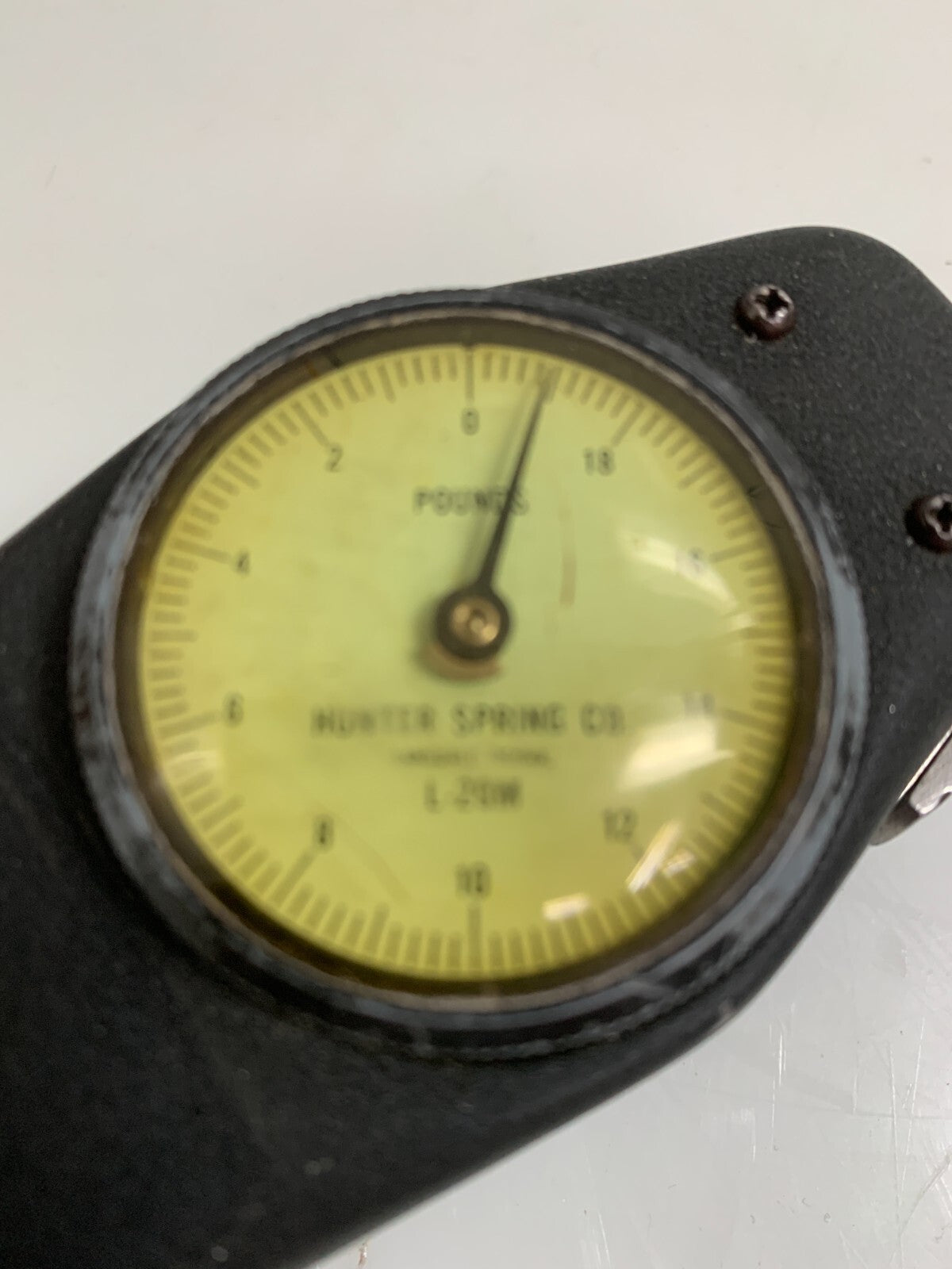 HUNTER SPRING  Mechanical Force Gage  L-20M  W/Wood Case