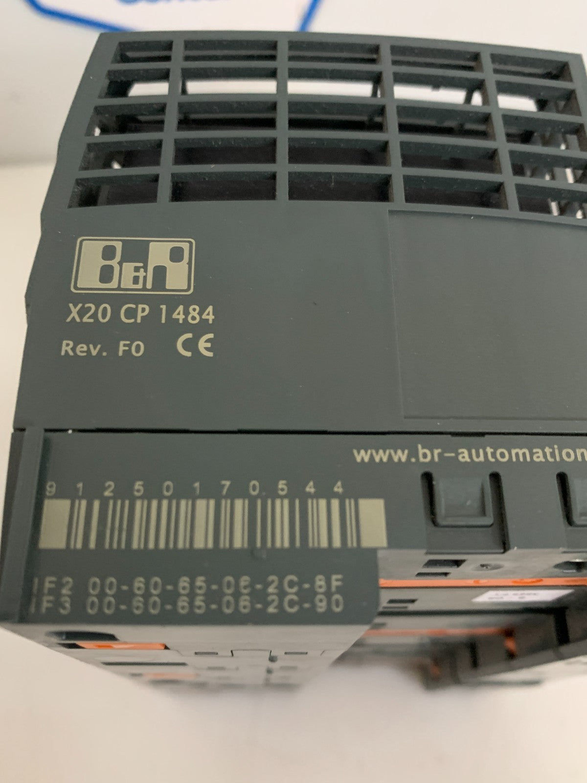 B & R AUTOMATION CPU PLC MODULE X2CP1484 REV FO  W/CAN BUS INTERFACE MODULE