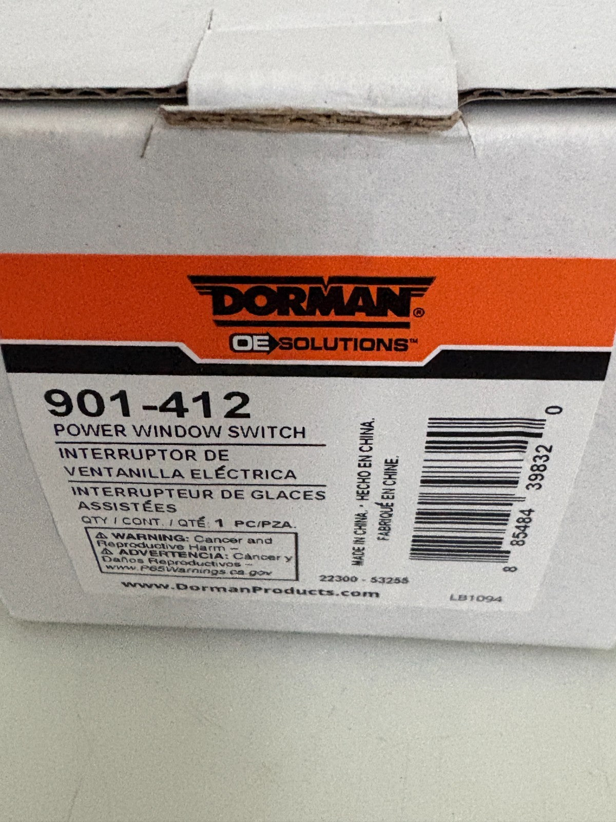 DORMAN POWER WINDOW SWITCH 901-4124