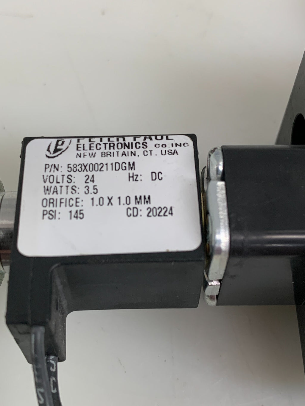 PETER PAUL   145 PSI 24V   Solenoid Valve   583X00211DGM