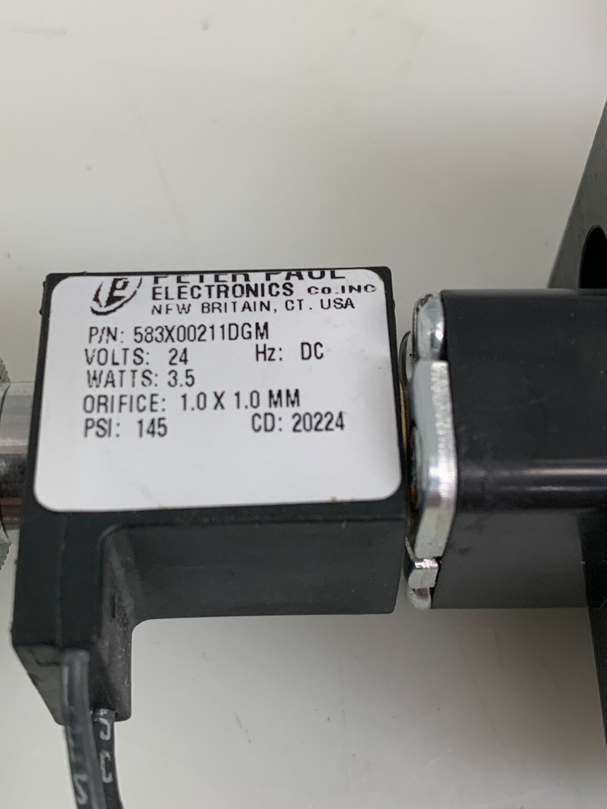PETER PAUL   145 PSI 24V   Solenoid Valve   583X00211DGM