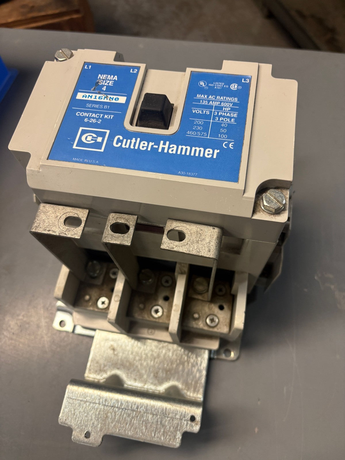 EATON CUTLER HAMMER SIZE 4 AN16NN0 CONTACT KIT 0