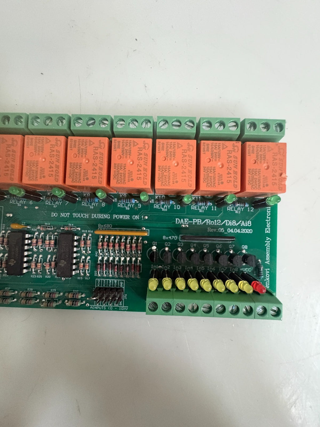 DENKOVI 12 WAY RELAY OUTPUT/16 INPUT MODULE DAE-PB-R012/Di8/Ai8