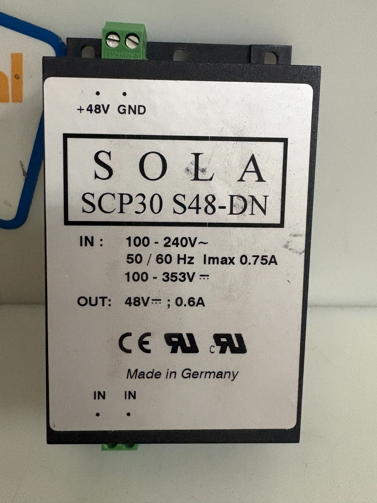 SOLA 48VDC POWER SUPPLY SCP30 S48-DN 1